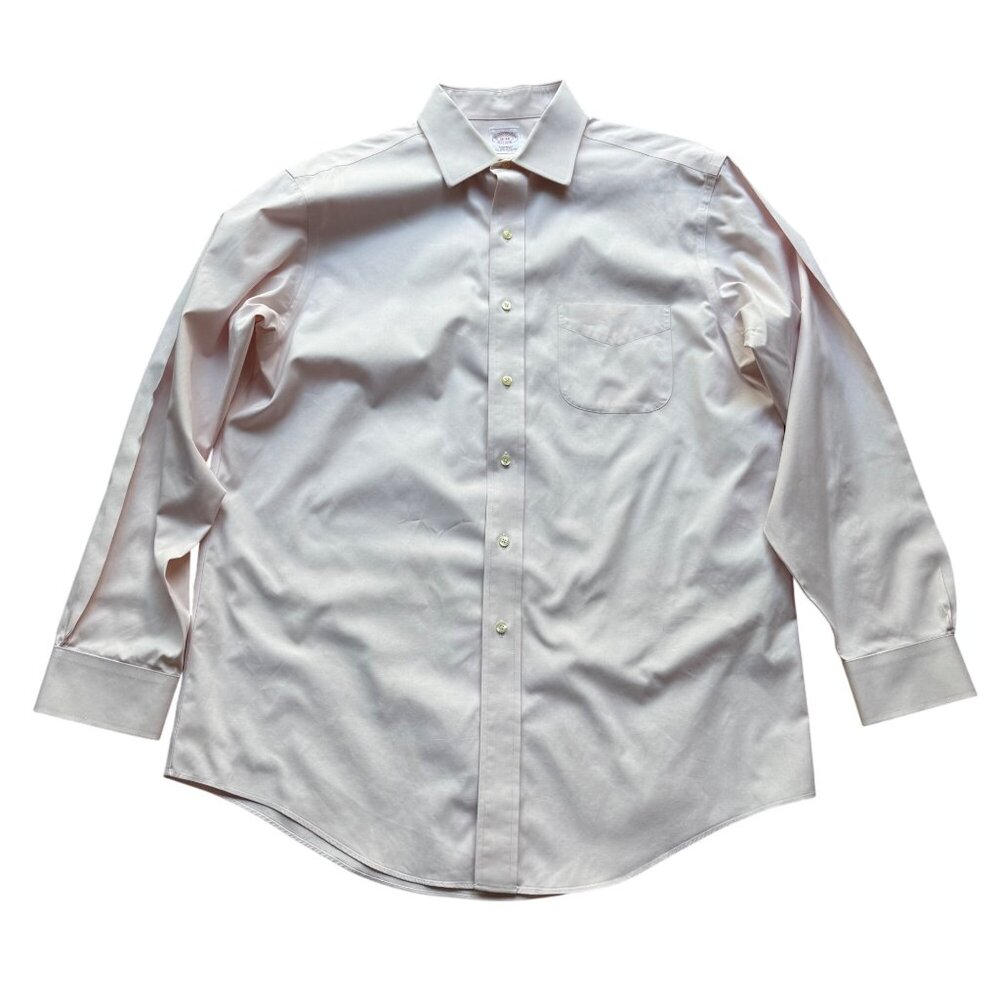 Classic Non-Iron Brooks Brothers Size 16-34 Pink Supima Cotton Dress Shirt